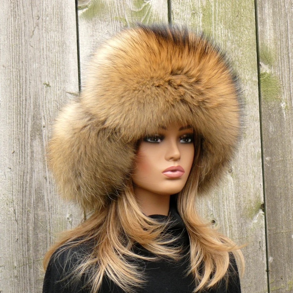 Unisex Real Fur Aviator Hat